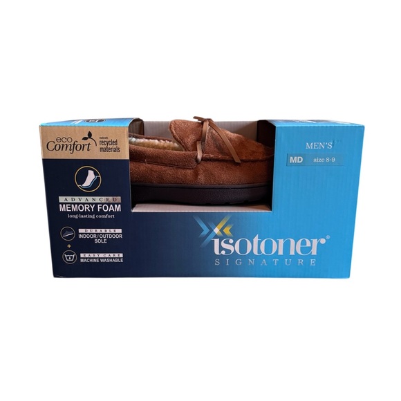 Isotoner Men's Brown Memory Foam Loafers - Picture 1 of 3